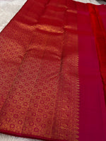 Load image into Gallery viewer, Classic Deep Pink Bridal Elegance Kanchipuram Handloom Silk Saree SS27240
