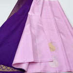 Load image into Gallery viewer, Classic Lilac &amp; Purple 1gm Zari Elegance Kanchipuram Handloom Silk Saree SS24769
