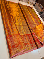 Load image into Gallery viewer, Classic Orange Bridal Elegance Tissue Kanchipuram Handloom Silk Saree SS27991
