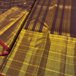 Load image into Gallery viewer, Classic Espresso Brown Elegance Kanchipuram Handloom Silk Saree SS28580

