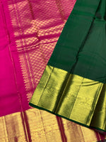 Load image into Gallery viewer, Classic Deep Pink &amp; Green Bridal Elegance Kanchipuram Handloom Silk Saree SS28461

