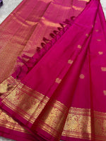 Load image into Gallery viewer, Classic Fuchsia Pink Bridal Elegance Kanchipuram Handloom Silk Saree SS27191
