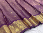 Load image into Gallery viewer, Classic Berry Plum Vintage Vaira Oosi 2gm Zari Elegance Kanchipuram Handloom Silk Saree SS27559
