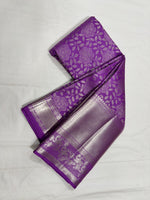 Load image into Gallery viewer, Classic Lavender Bridal Elegance Kanchipuram Handloom Silk Saree SS20635
