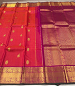 Load image into Gallery viewer, Classic Rose &amp; Pink 2gm Zari Bridal Elegance Kanchipuram Handloom Silk Saree SS26928
