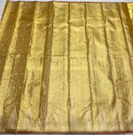 Load image into Gallery viewer, Classic Shimmer Gold 2gm Zari Bridal Elegance Kanchipuram Handloom Silk Saree SS25448
