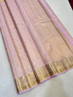 Load image into Gallery viewer, Pastel Lilac Tint Elegance Kanchipuram Handloom Silk Saree SS24695
