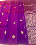 Load image into Gallery viewer, Classic Wine Red Dual Fuchsia Toned 2gm Zari Elegance Kanchipuram Handloom Silk Saree SS27142
