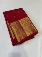 Load image into Gallery viewer, Classic Cherry Red Elegance Kanchipuram Handloom Silk Saree SS24389
