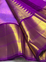Load image into Gallery viewer, Classic Lavender 2gm Zari Elegance Kanchipuram Handloom Silk Saree SS25273
