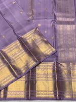 Load image into Gallery viewer, Classic Lavender 2gm Zari Bridal Elegance Kanchipuram Handloom Silk Saree SS28254
