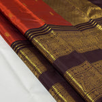 Load image into Gallery viewer, Classic Golden Brown &amp; Espresso Brown 2gm Zari Bridal Elegance Kanchipuram Handloom Silk Saree SS28208
