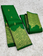 Load image into Gallery viewer, Classic Kelly Green 2gm Zari Elegance Kanjivaram Handloom Silk Saree SS22931
