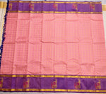 Load image into Gallery viewer, Classic Baby Pink &amp; Royal Blue Elegance Kanchipuram Handloom Silk Saree SS25495
