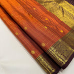Load image into Gallery viewer, Classic Mustard &amp; Coffee Brown 2gm Zari Bridal Elegance Kanchipuram Handloom Silk Saree SS25936
