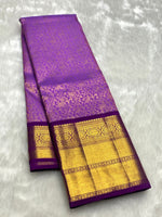 Load image into Gallery viewer, Classic Lavender 2gm Zari Elegance Kanchipuram Handloom Silk Saree SS25273

