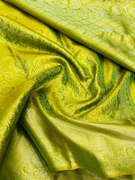 Load image into Gallery viewer, Classic Lime Bridal Elegance Kanchipuram Handloom Silk Saree SS25998
