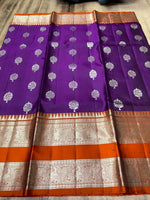Load image into Gallery viewer, Classic Vadamalli &amp; Burnt Orange Elegance Kanchipuram Handloom Silk Saree SS28440
