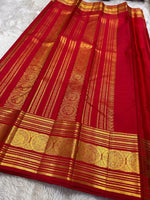 Load image into Gallery viewer, Classic Fiery Red Elegance Kanchipuram Handloom Silk Saree SS25402
