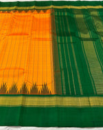 Load image into Gallery viewer, Classic Mango Yellow &amp; Green 2gm Zari Elegance Kanchipuram Handloom Silk Saree SS25310
