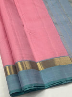 Load image into Gallery viewer, Classic Brick Rose &amp; Grey 2gm Zari Elegance Kanchipuram Handloom Silk Saree SS27355

