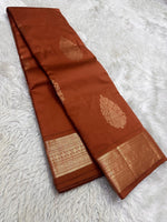 Load image into Gallery viewer, Classic Caramel Brown Kanchipuram Handloom Silk Saree SS26079
