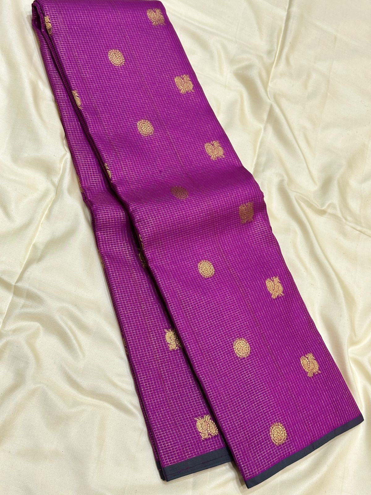 Classic Onion Pink 2gm Zari Vaira Oosi Kanchipuram Handloom Silk Saree SS26042