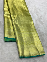 Load image into Gallery viewer, Classic Gold Green Bridal Elegance Kanchipuram Handloom Silk Saree SS24860
