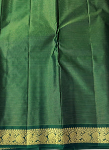 Classic Peacock Green 2gm Zari Elegance Kanchipuram Handloom Silk Saree SS25250