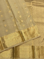 Load image into Gallery viewer, Classic Champagne Beige 1gm Zari Elegance Kanchipuram Handloom Silk Saree SS23473
