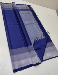 Classic Airforce Blue Elegance Kanchipuram Handloom Silk Saree SS23771