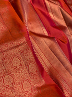 Load image into Gallery viewer, Classic Rustic Orange 2gm Zari Bridal Elegance Kanchipuram Handloom Silk Saree SS28200
