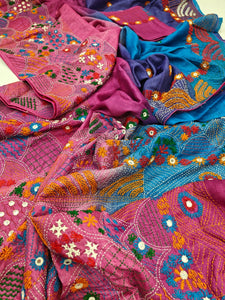 Classic Blue & Pink Elegance Gaachi Tussar Silk Saree SS24400