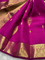 Load image into Gallery viewer, Classic Magenta Purple 2gm Zari Bridal Elegance Kanchipuram Handloom Silk Saree SS25367
