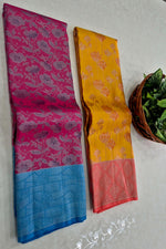 Load image into Gallery viewer, Classic Brick Rose &amp; Azure Blue Elegance Kanchipuram Handloom Silk Saree SS27717
