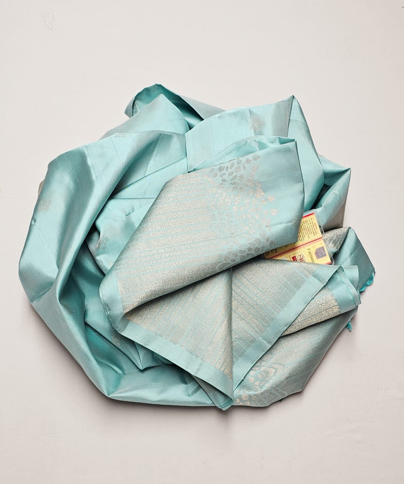 Classic Ice Blue Elegance Handloom Soft Silk Saree SS26534