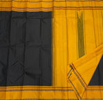 Load image into Gallery viewer, Classic Black &amp; Mustard Yellow Thread Korvai Kanchipuram Handloom Silk Saree SS25955
