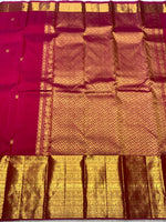 Load image into Gallery viewer, Classic Magenta Pink 2gm Zari Bridal Elegance Kanchipuram Handloom Silk Saree SS25368

