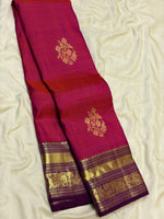 Load image into Gallery viewer, Classic Deep Pink &amp; Vadamalli 2gm Zari Vintage Elegance Kanchipuram Handloom Silk Saree SS27893

