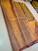 Load image into Gallery viewer, Classic Blush Pink Tint Bridal Elegance Tissue Kanchipuram Handloom Silk Saree SS27988
