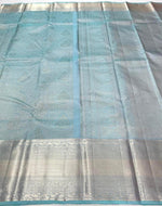 Load image into Gallery viewer, Classic Sky Blue 2gm Zari Elegance Kanchipuram Handloom Silk Saree SS24599
