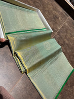Load image into Gallery viewer, Classic Sea Green Tint Bridal Elegance Tissue Kanchipuram Handloom Silk Saree SS27989
