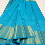 Load image into Gallery viewer, Classic Sky Blue 1gm Zari Elegance Kanchipuram Handloom Silk Saree SS24679
