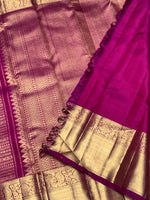 Load image into Gallery viewer, Classic Ruby Pink 2gm Zari Bridal Elegance Kanchipuram Handloom Silk Saree SS28258
