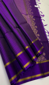 Classic Violet Elegance Handloom Soft Silk Saree SS23978