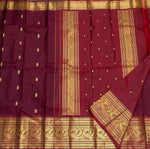 Load image into Gallery viewer, Classic Wine Red Elegance Kanchipuram Handloom Silk Saree SS26961
