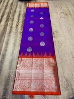 Load image into Gallery viewer, Classic Glow Vadamalli &amp; Apricot Orange Elegance Kanchipuram Handloom Silk Saree SS28436
