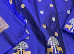 Load image into Gallery viewer, Classic Royal Blue 2gm Zari Elegance Kanchipuram Handloom Silk Saree SS25302
