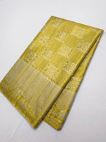 Load image into Gallery viewer, Classic Shimmer Gold 1 point 5 gm Meenakari Bridal Elegance Kanchipuram Handloom Silk Saree SS26900
