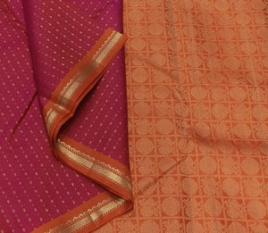 Classic Brick Orange 2gm Zari Elegance Kanchipuram Silk Saree SS23947